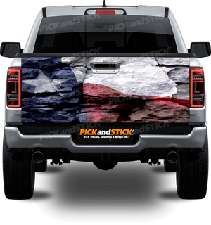 Texas Rock Flag Tailgate Wrap