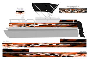 Checkered Abstract Pontoon Wrap