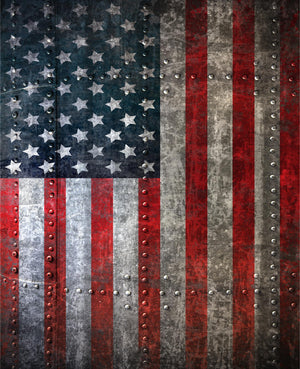 American Flag Riveted Small Refrigerator Wrap