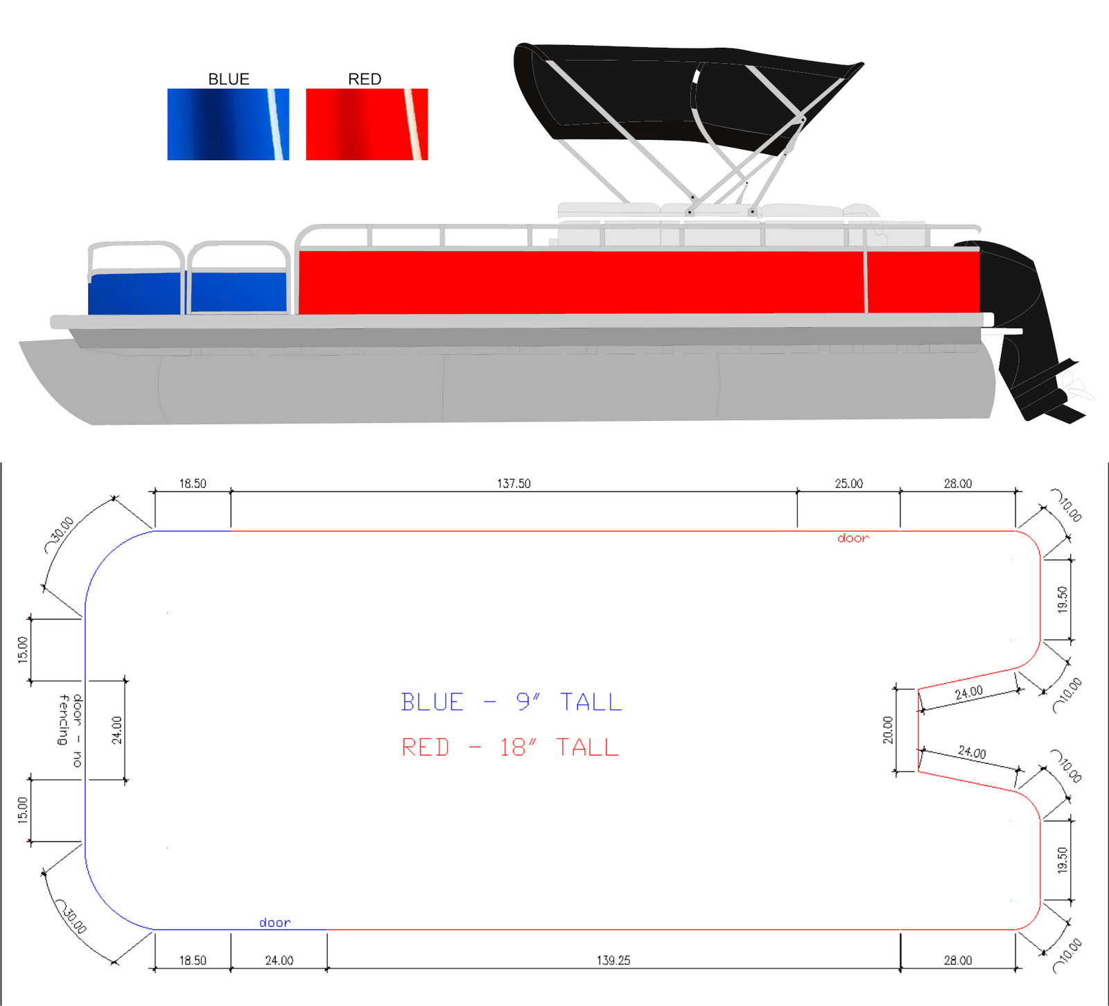 Custom Boat Wrap Solid Color