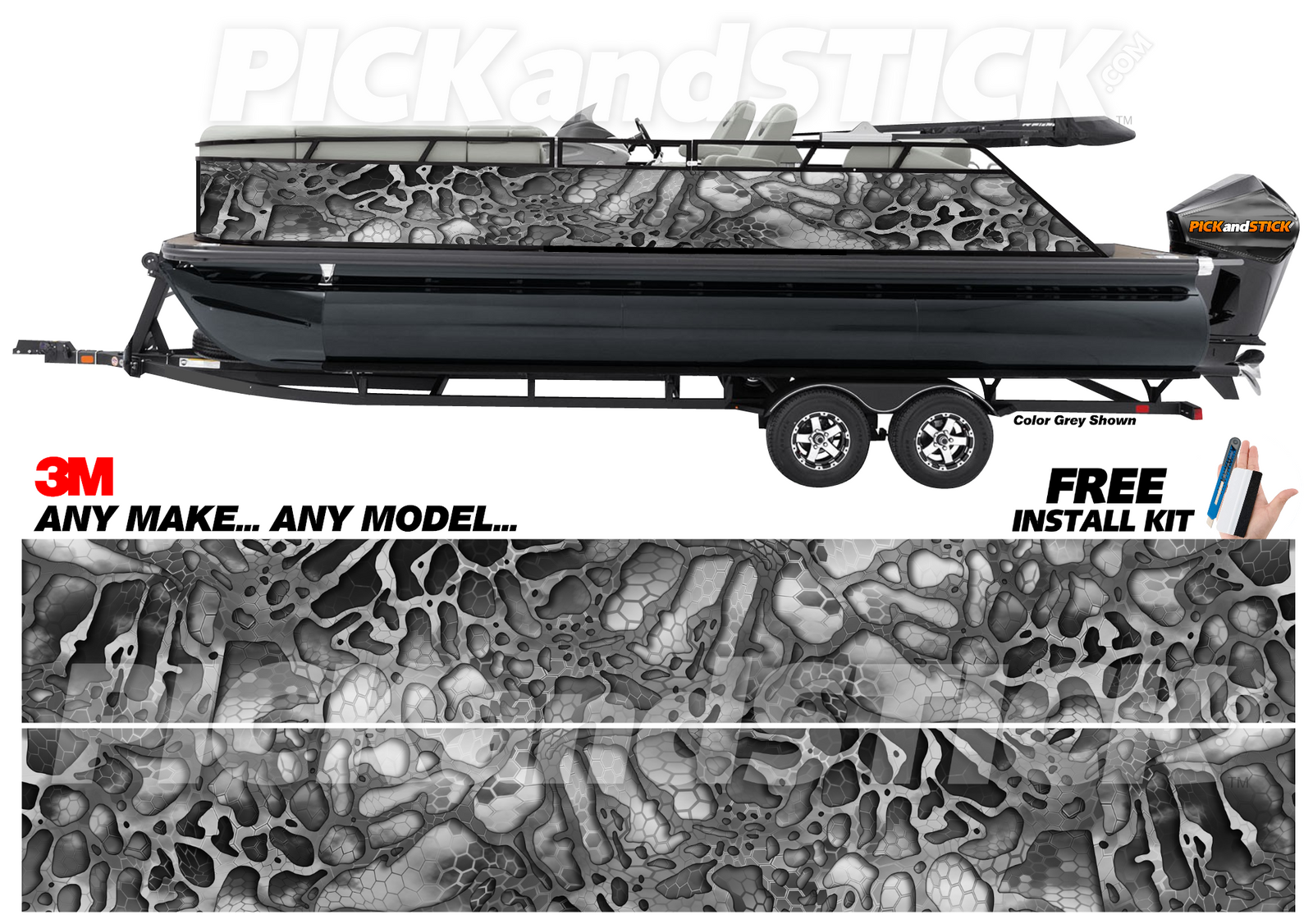 Broken Camo Pontoon Wrap