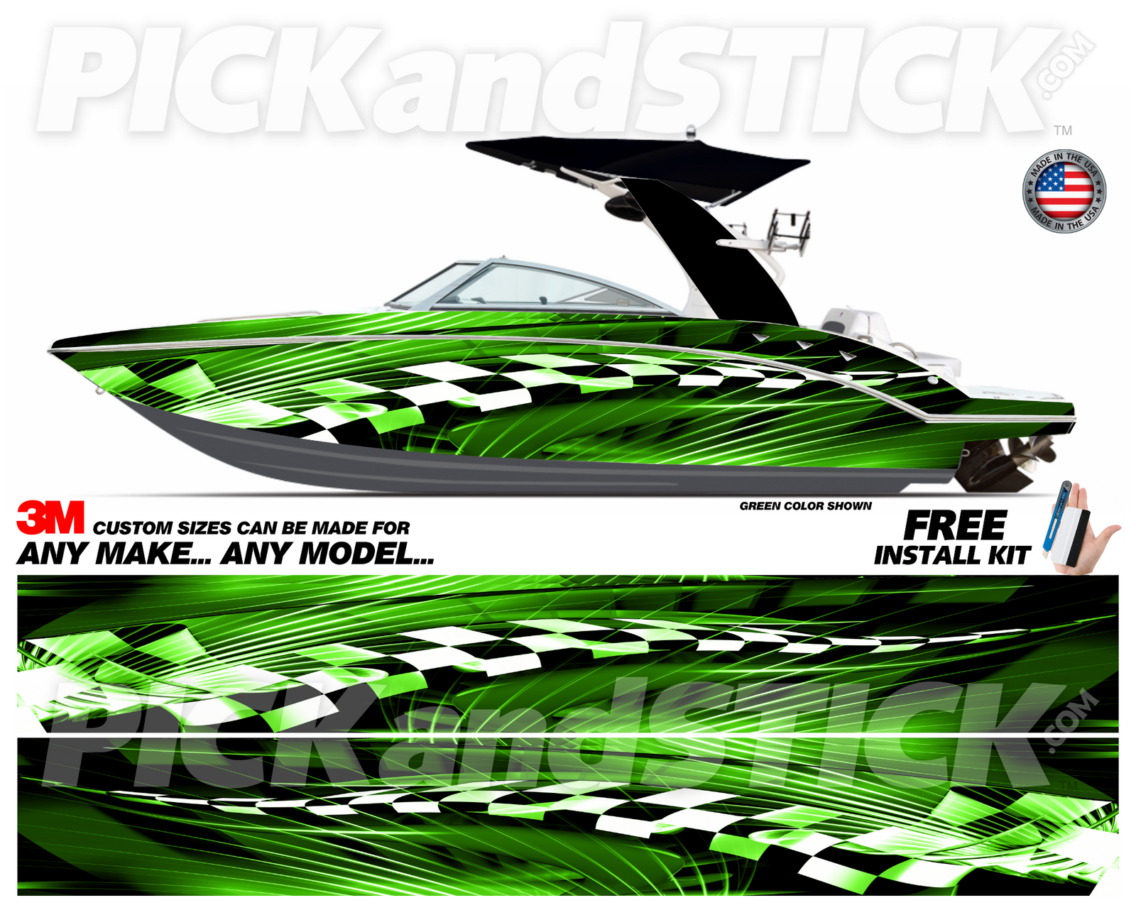 Checkered Abstract Ski/Wake Wrap