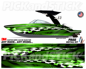 Checkered Abstract Ski/Wake Wrap