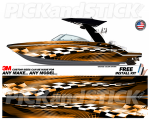 Checkered Abstract Ski/Wake Wrap