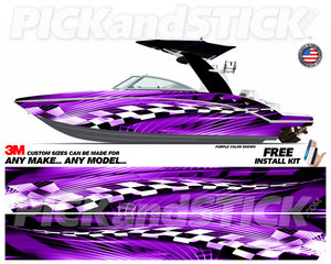 Checkered Abstract Ski/Wake Wrap