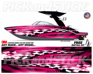 Checkered Abstract Ski/Wake Wrap