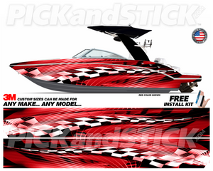 Checkered Abstract Ski/Wake Wrap