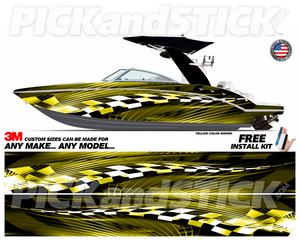 Checkered Abstract Ski/Wake Wrap