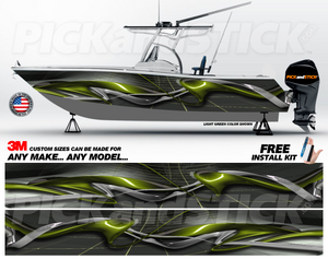 Cyber Wave Boat Wrap