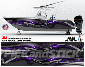 Cyber Wave Boat Wrap