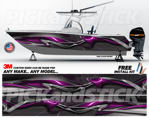Cyber Wave Boat Wrap