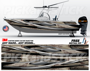 Recon Camo Boat Wrap
