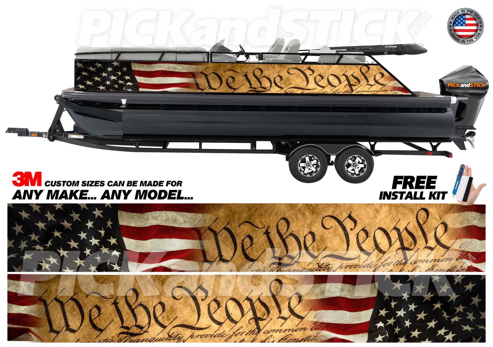 America - We The People Pontoon Wrap