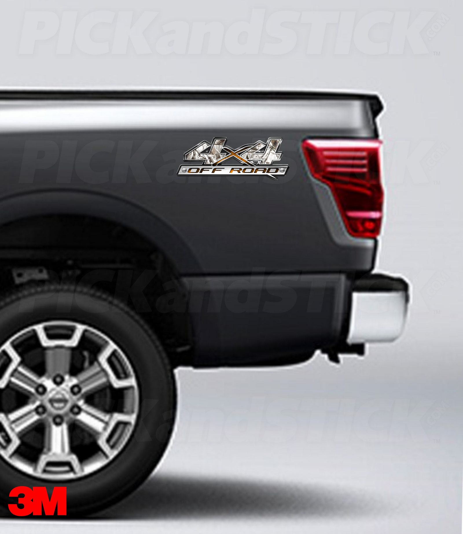 4x4 Block Style Obliteration Buck Blaze Decals