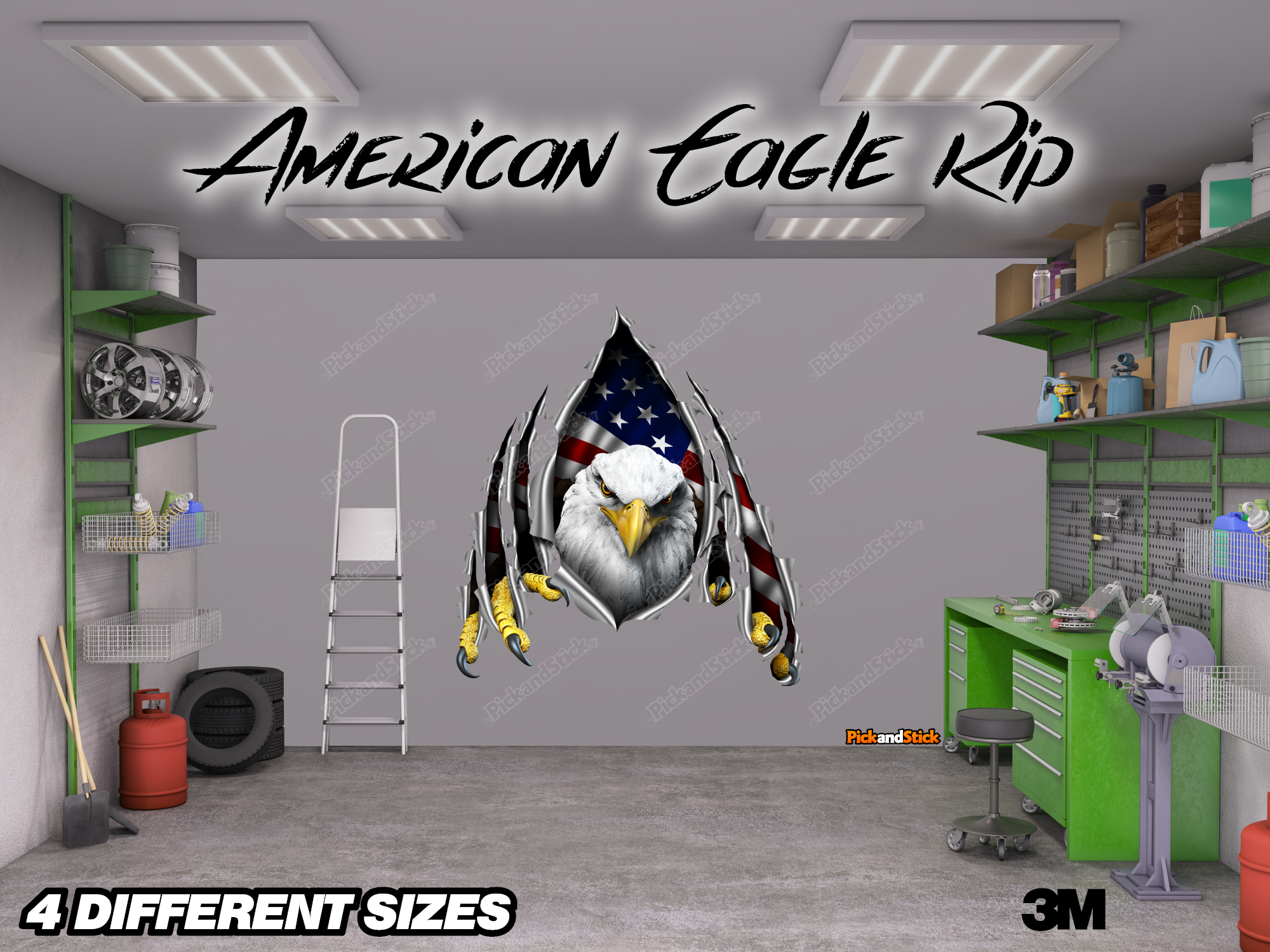 American Eagle Rip Wall Graphic - PickandStickcom