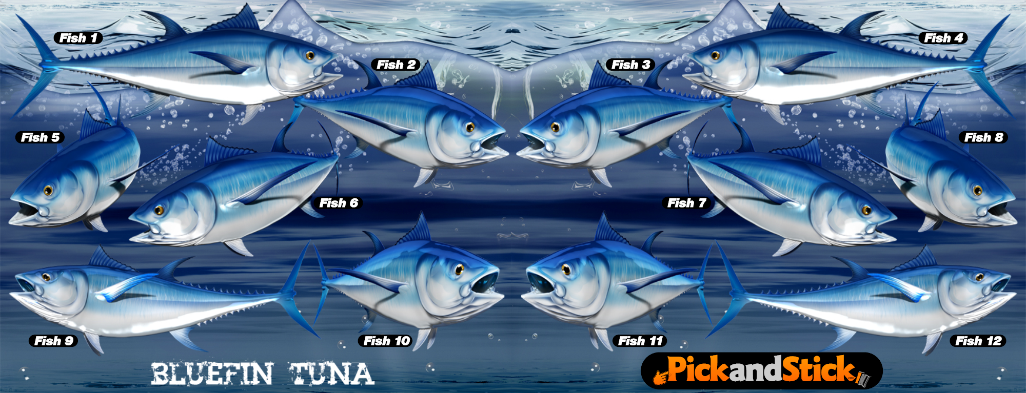 Bluefin Fish Decal - PickandStickcom