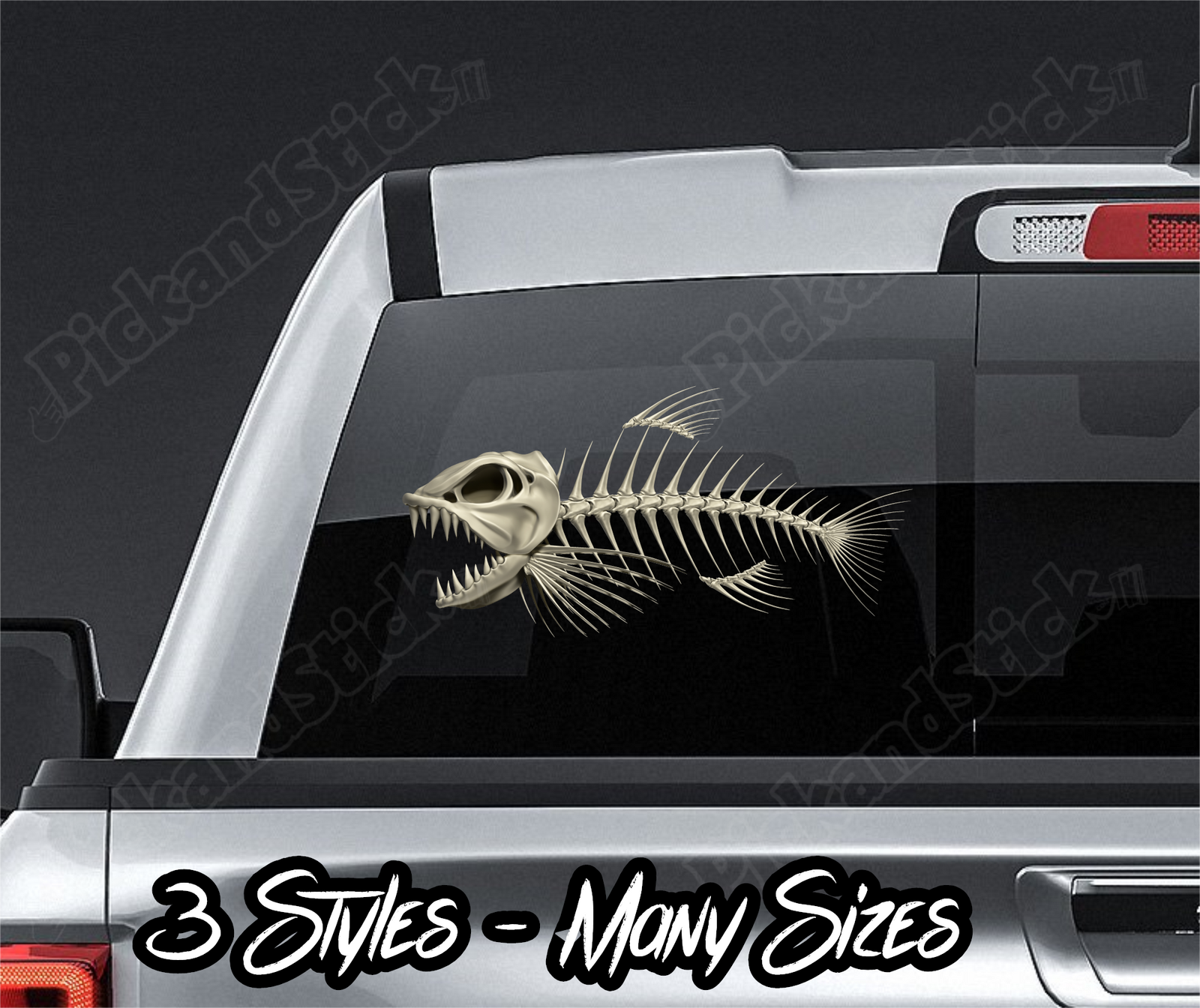 Bone Fish 3 Decal - PickandStickcom