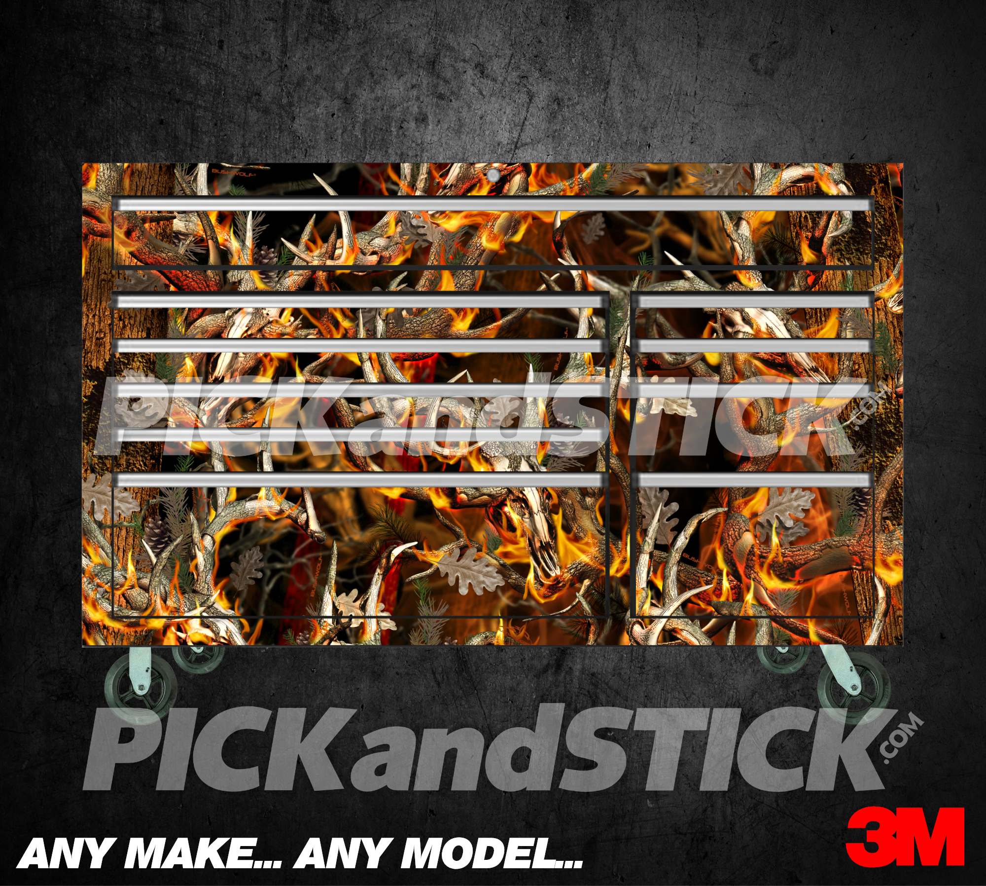 Obliteration Buck Blaze Camo Toolbox Wrap