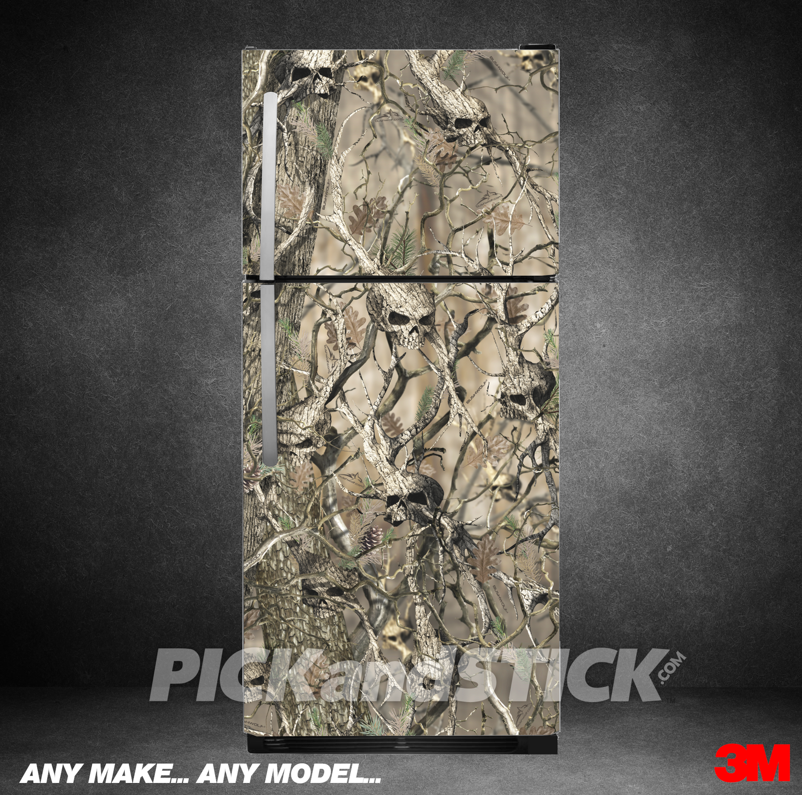 Obliteration Skull Camo Refrigerator Wrap