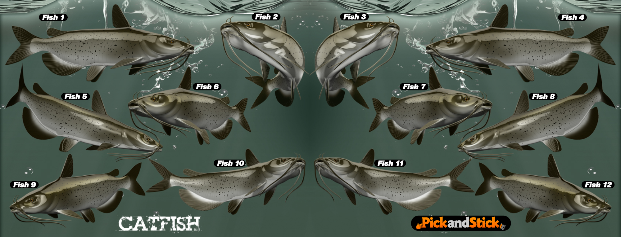 Catfish Fish Decals - PickandStickcom