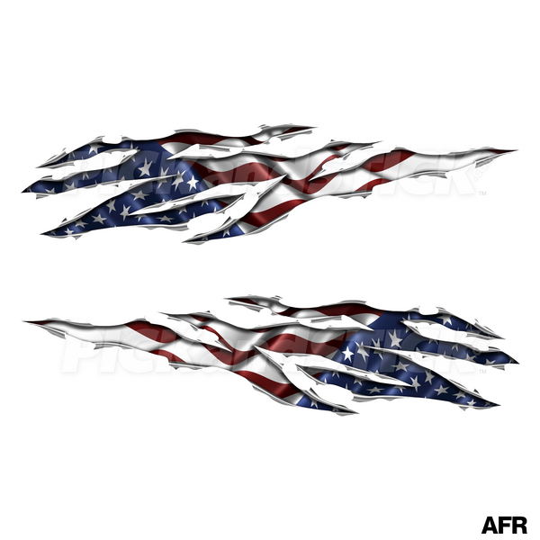 American Flag Rip Graphics - PickandStick.com