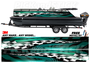 Checkered Abstract Pontoon Wrap