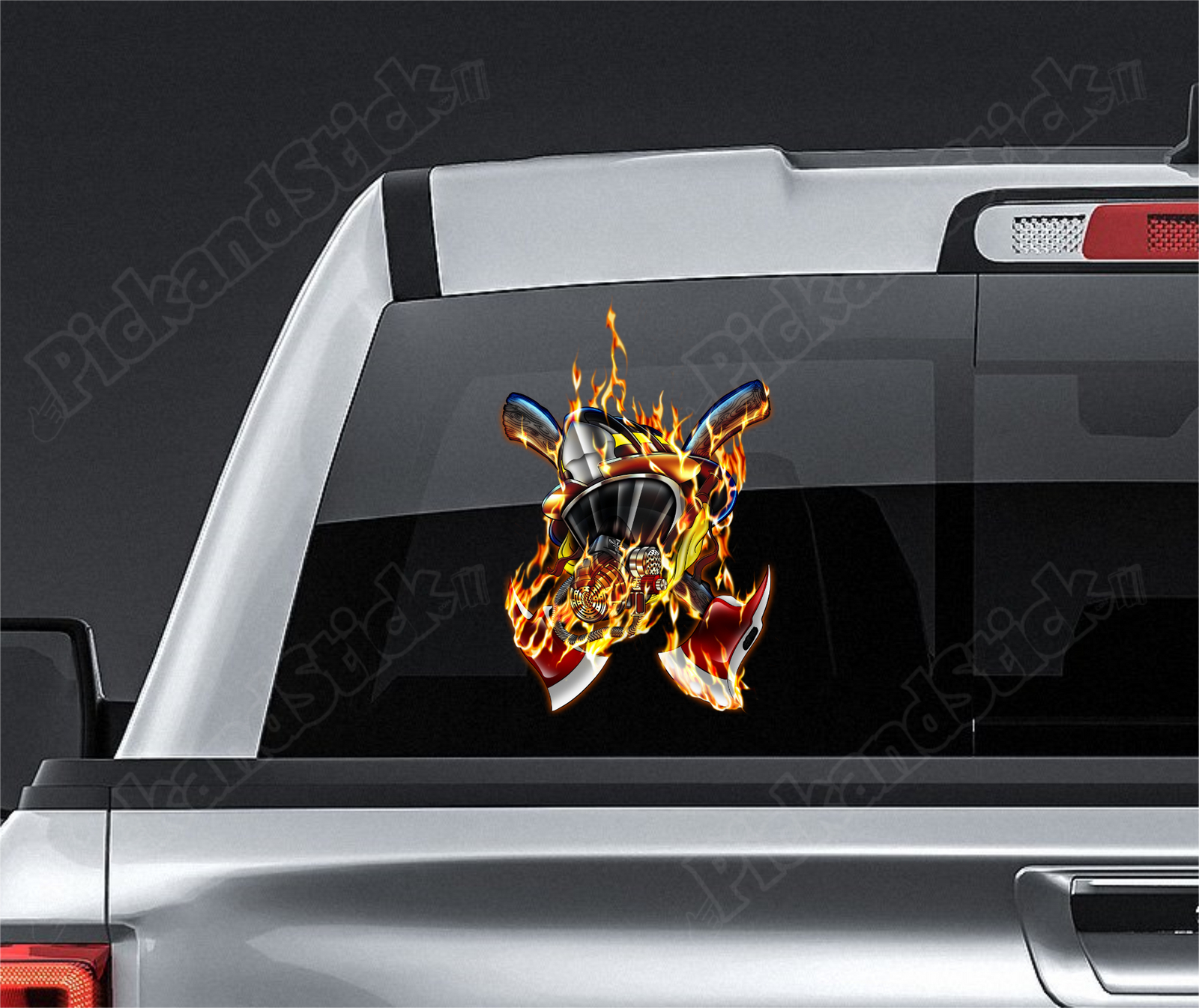 Fire Fighter Mask Decal - PickandStickcom