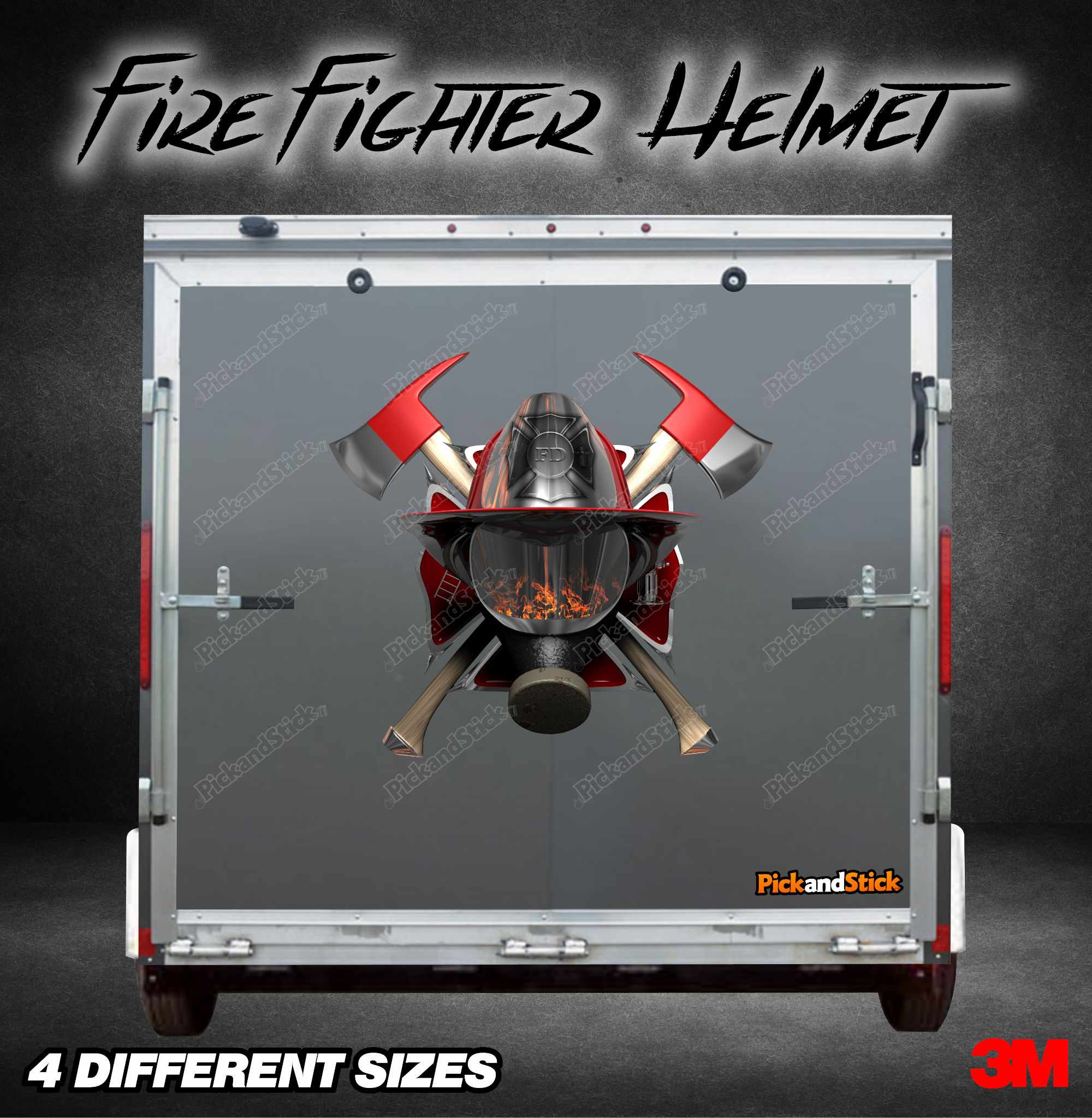 Fire Fighter Helmet Graphic - PickandStickcom