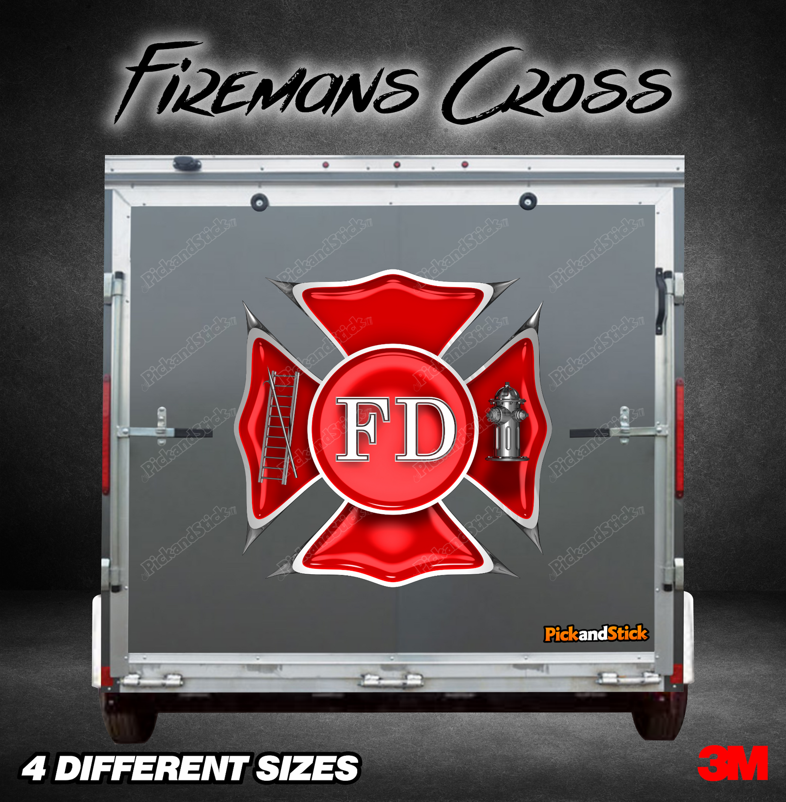 Firemans Cross Trailer Graphic - PickandStickcom