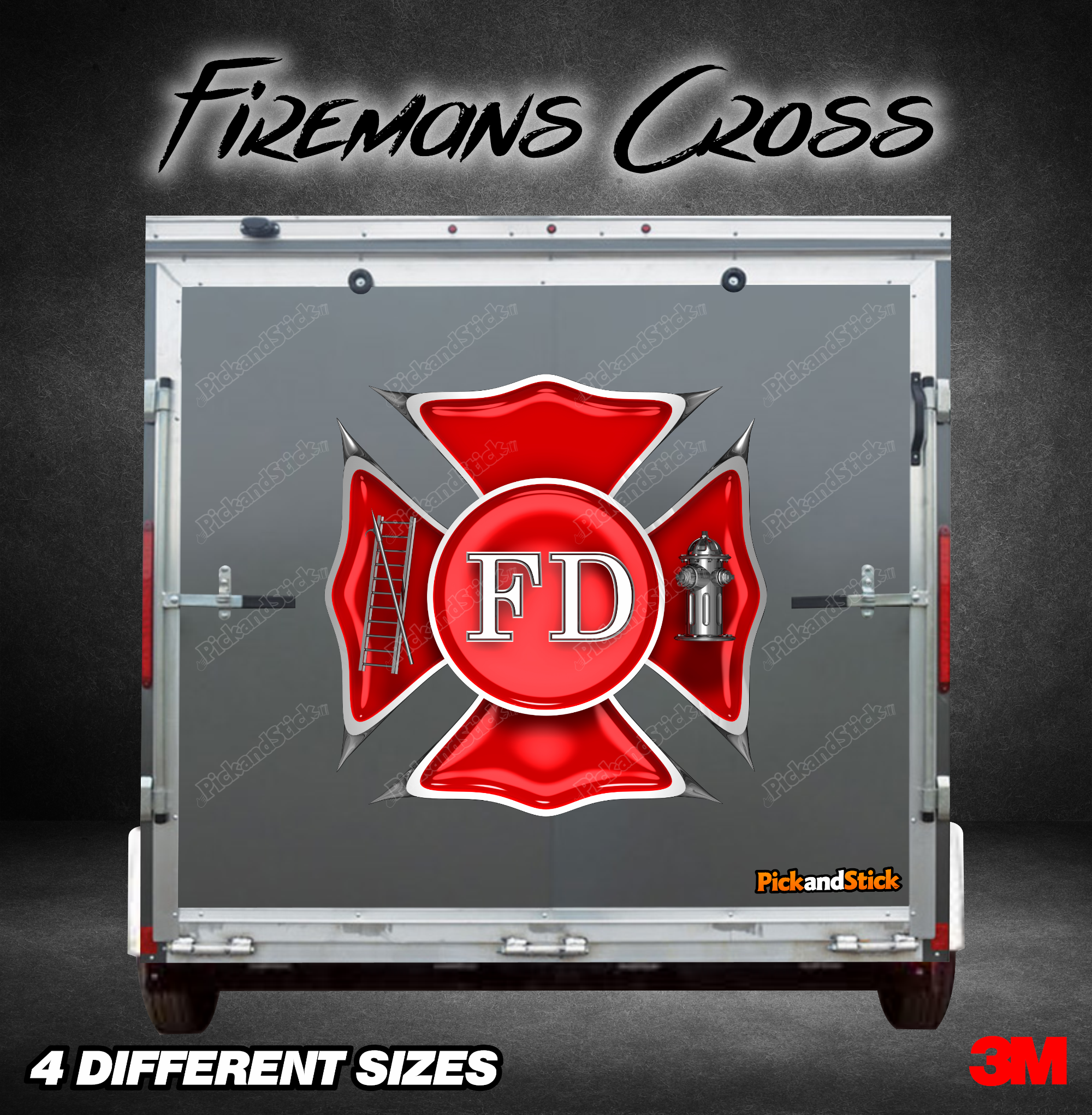Firemans Cross Trailer Graphic - PickandStickcom
