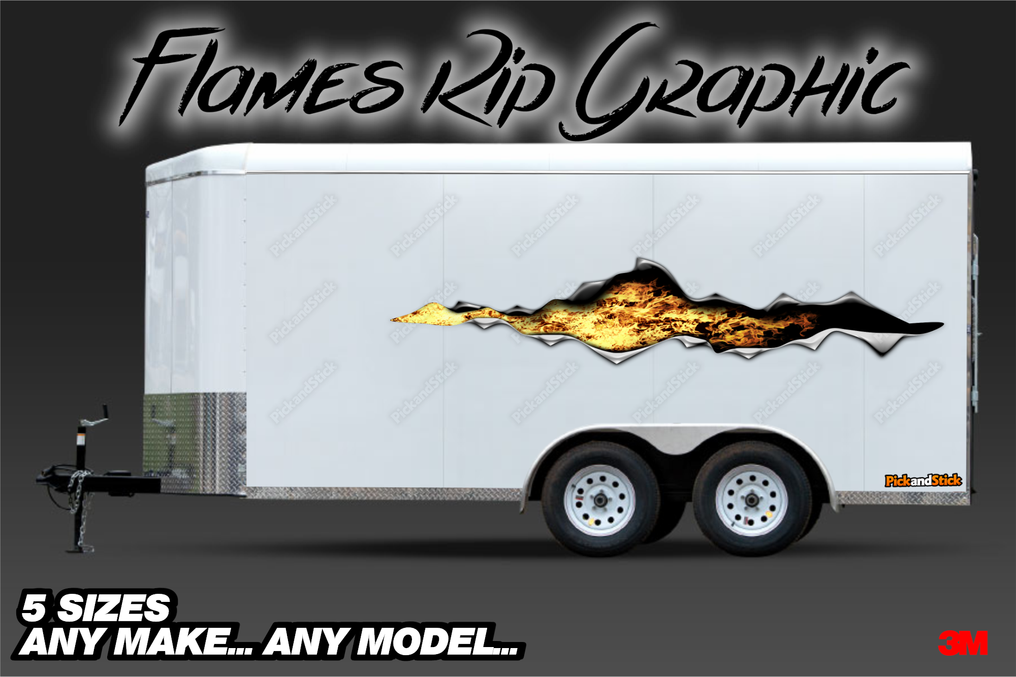 Flames Rip Trailer Graphics - PickandStickcom