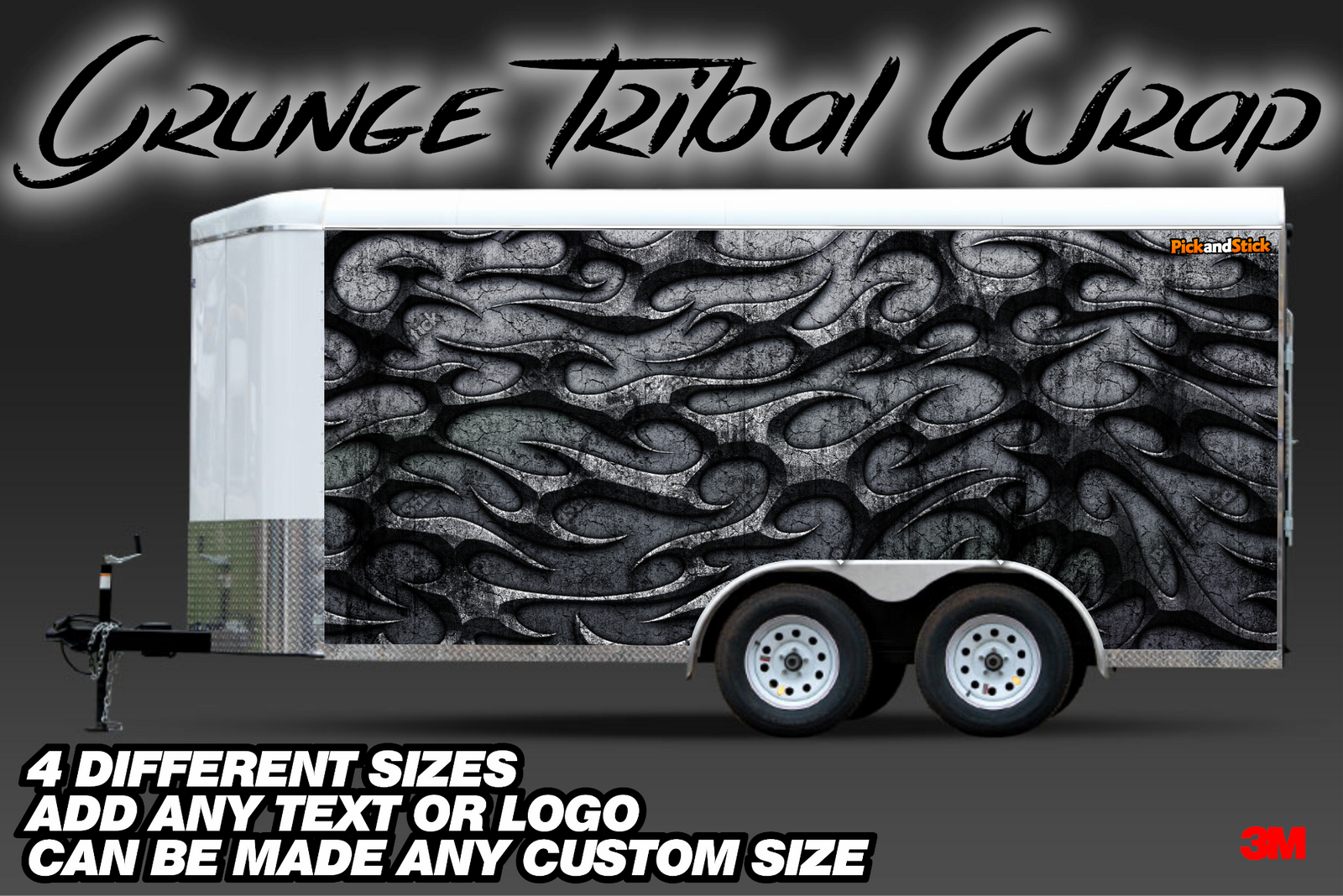 Grunge Tribal Trailer Wrap - PickandStickcom