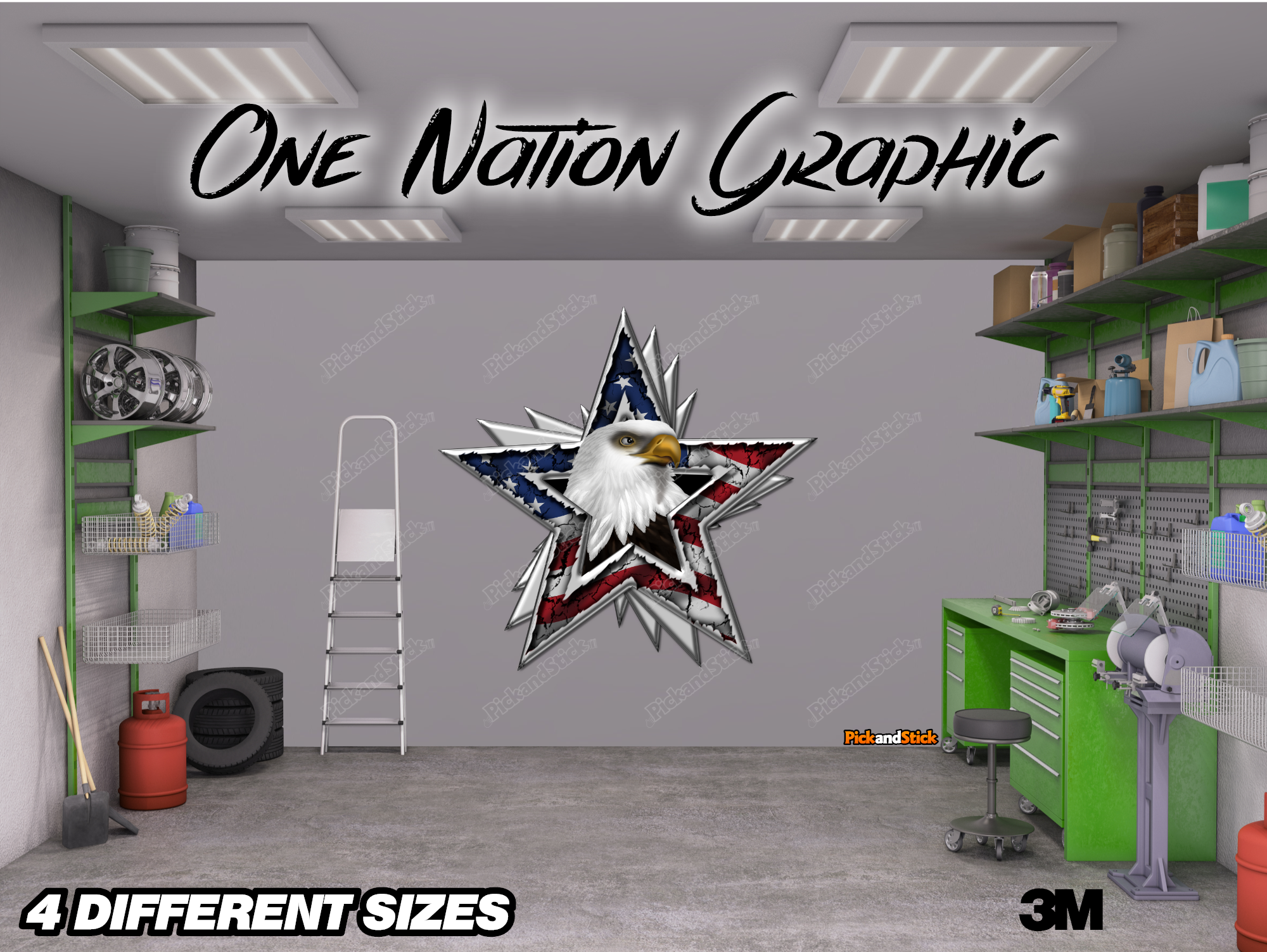 One Nation Wall Graphic - PickandStickcom