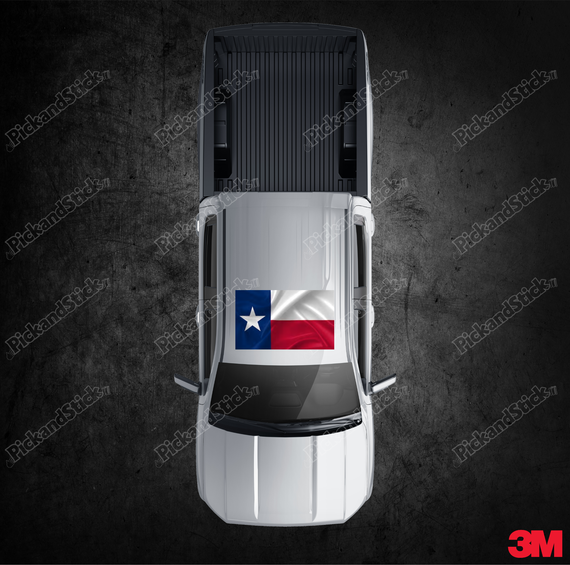 Roof Wrap Texas Flag Waving - PickandStickcom