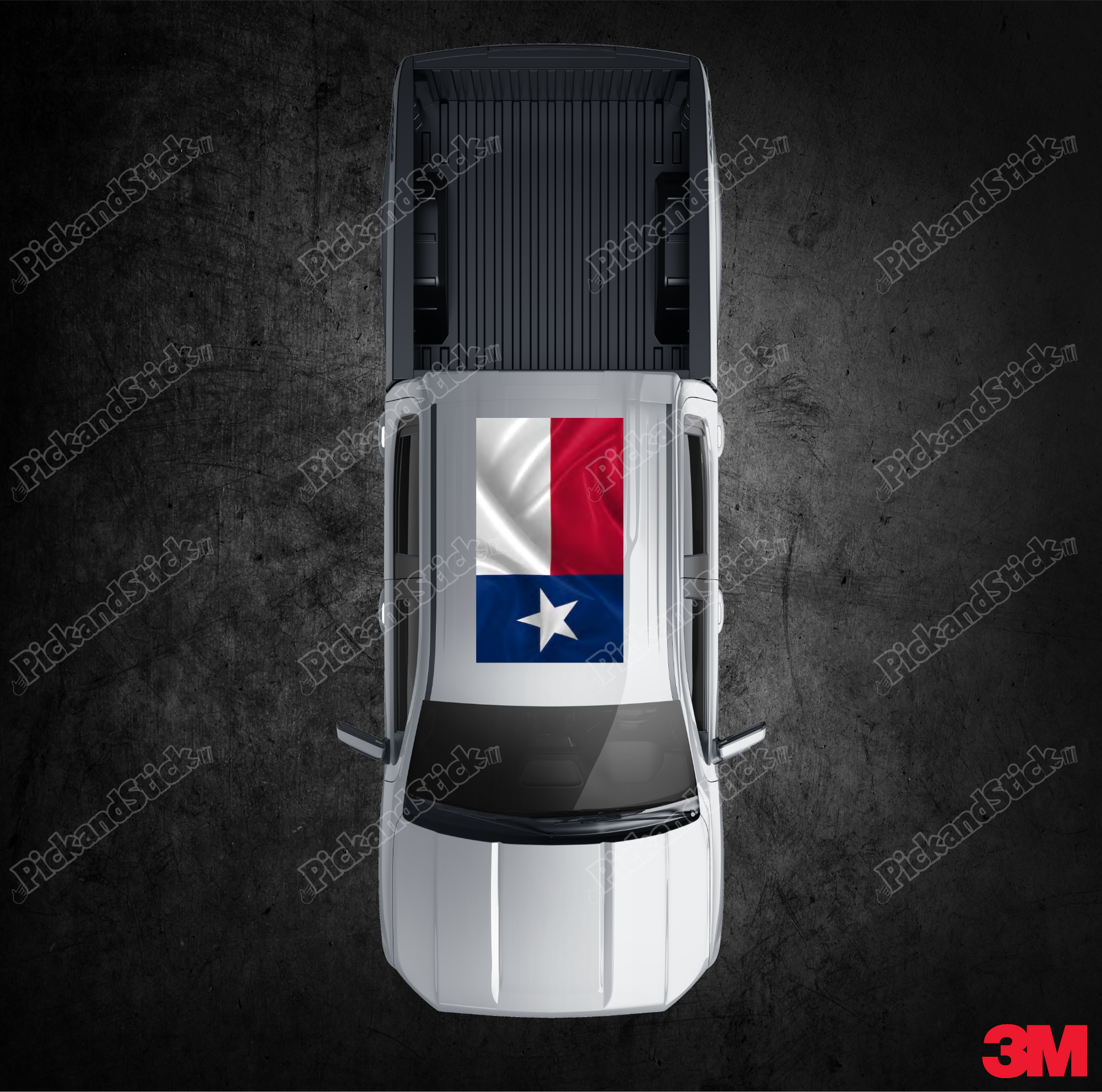 Roof Wrap Texas Flag Waving - PickandStickcom